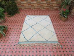 Beni Ourain Rug-Custom Azilal Rug - Moroccan Rug - Handmade Wool Abstract Moroccan Berber Rug - Azilal Berber Handwoven - thumbnail 1