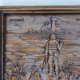 Russian Warship Go Fk You, Wooden Carving, Wood Panel, Wall Decor Carving - thumbnail 2