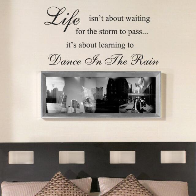 Happiness Wall Quote - Inspirational Motivational Vinyl Decal Dance in The Rain Decal 120 - image 1