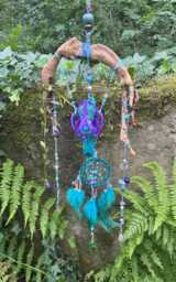 Dreamchaser Druid Wolf Skull Hanging Ornament 75cm X 21cm - thumbnail 1