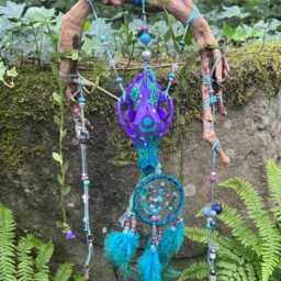 Dreamchaser Druid Wolf Skull Hanging Ornament 75cm X 21cm - thumbnail 2