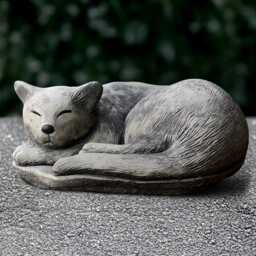 Concrete Kitty Statue Stone Cat Sculpture Outdoor Pet Figurine Cement Animal Ornament Memorial Decoration Kitty Lover Gift Handmade - thumbnail 1