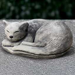 Concrete Kitty Statue Stone Cat Sculpture Outdoor Pet Figurine Cement Animal Ornament Memorial Decoration Kitty Lover Gift Handmade - thumbnail 3