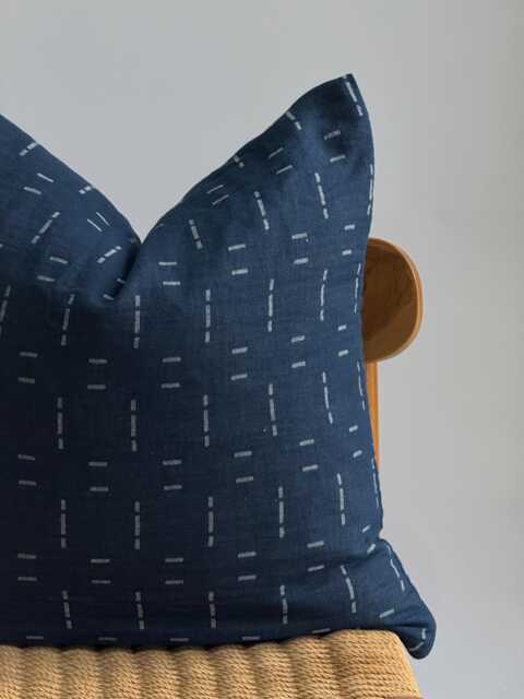 Blue Navy Indigo Pillow Cover - image 1