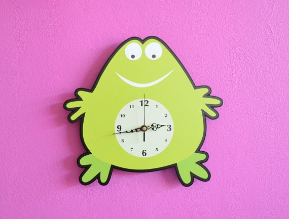 Cute Little Frog Cartoon - Wall Clock