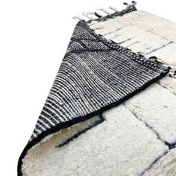 Handwoven Beni Ourain Rug Moroccan Sheep Wool Rug With Geometric Design - thumbnail 3