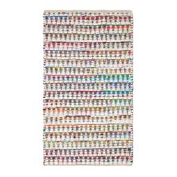 Luxury Handwoven Cotton Chindi Rug Multi-Coloured Diamond Design - thumbnail 2