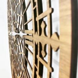 Handmade Wooden Silent Big Ben Wall Clock Up To 90cm in Oak, Cherry Or Walnut - Silver Gold Hands - thumbnail 4