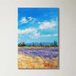 Lavender Field Canvas Wall Art French Farmhouse Decor 3-Panel Split - thumbnail 4