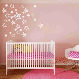 Stars Wall Decals, Pattern Vinyl Stickers, Nursery Home Decor - thumbnail 3