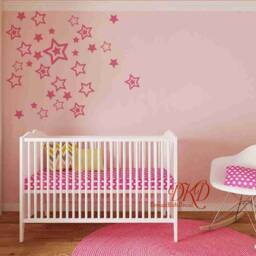 Stars Wall Decals, Pattern Vinyl Stickers, Nursery Home Decor - thumbnail 2