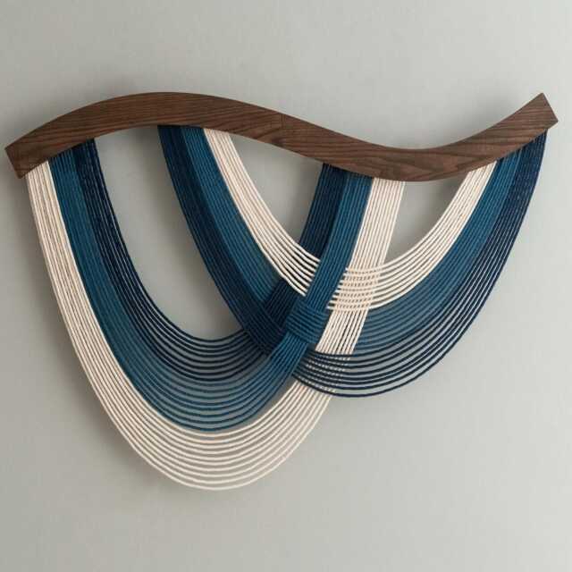 Handmade Macrame Wall Hanging, Boho Fiber Art, Gift For Family, Rustic Home Decor V93 - image 1