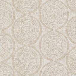 "Scallop Valance, Atlas Chalk White Geometric ""Danish Linen" - thumbnail 1