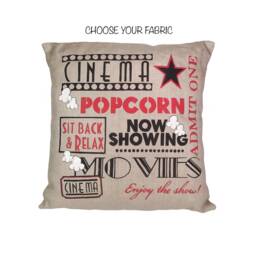Cinema Decor, Linen Cushion, Pillows With Sayings, Cinema, Decorative For Couch, Pillow Cover, Movie Lover, Home Theater Decor - thumbnail 2