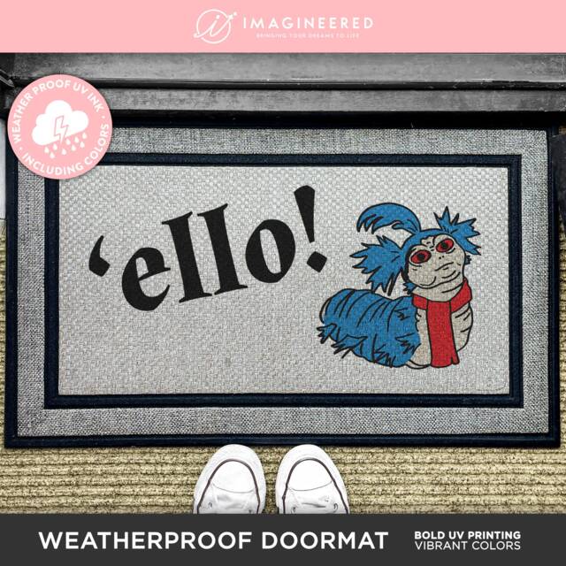 Ello Labyrinth Welcome Doormat - Worm Outdoor Mat Come Inside & Have A Nice Cup Of Tea Gifts Custom Washable Rug - image 1
