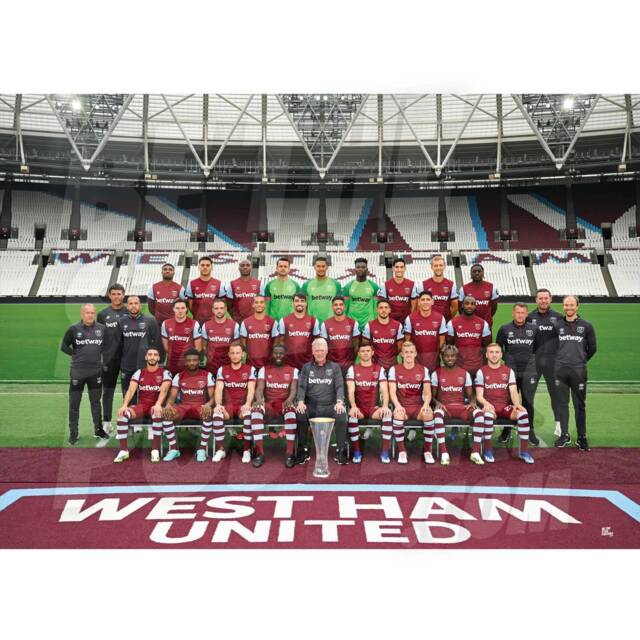 West Ham United Fc 23/24 Squad Poster - Officially Licensed Product A4/A3 A2 + Framed Option - image 1