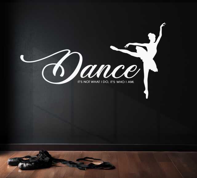Ballerina Vinyl Wall Decal - Dance Studio Decor - image 1