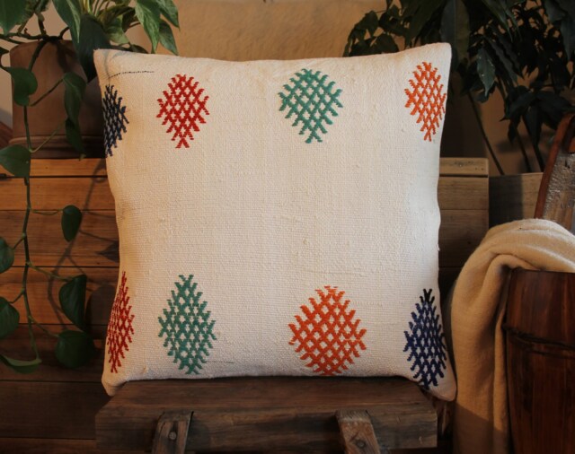 50cm - 20In Vintage Kilim Pillow Cover Handwoven - Large Medium Square Cushion Sofa - image 1
