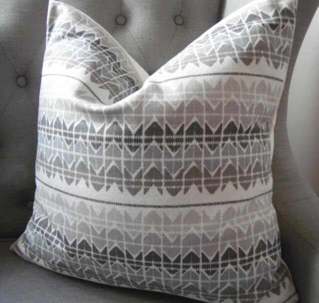 Geometricgreys.taupe.natural.ivory.toss Pillow.slipcovers.throw Pillows.pillow Covers.home Decor Accents - image 1