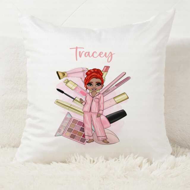 Personalised Cushion. Beauty Cushion. Makeup Customised Gift. Handmade. Throw Pillow. Home D??cor. Living Room Decor - image 1