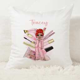 Personalised Cushion. Beauty Cushion. Makeup Customised Gift. Handmade. Throw Pillow. Home D??cor. Living Room Decor - thumbnail 1