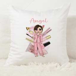 Personalised Cushion. Beauty Cushion. Makeup Customised Gift. Handmade. Throw Pillow. Home D??cor. Living Room Decor - thumbnail 2