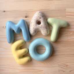 Handmade Custom Ceramic Letter Personalized Wall Decor