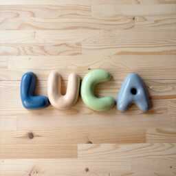 Handmade Custom Ceramic Letter Personalized Wall Decor - thumbnail 3