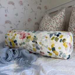"Abstract Cotton Bolster Cushion 16"" X 6" - thumbnail 1