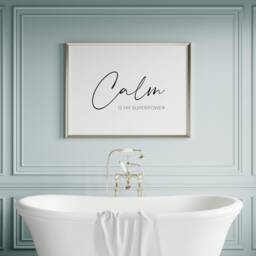 Calm Is My Superpower - Quote Print Mindful Wall Art Home Decor Landscape Poster Minimalist Typography Unframed - thumbnail 3