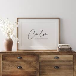 Calm Is My Superpower - Quote Print Mindful Wall Art Home Decor Landscape Poster Minimalist Typography Unframed - thumbnail 2