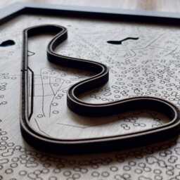 Roebling Road Raceway Wall Art Laser Engraved Wood, Track Day Gift - thumbnail 2