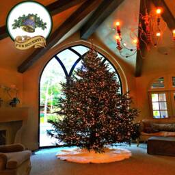 Faux Fur Christmas Tree Skirt - Soft Brown Holiday Decor - thumbnail 2