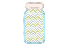 Mason Jar Chevron Monogram Bx Also All Other - .pes .hus .dst .vp3 .vip .xxx .exp . Jef - Embroidery Design - thumbnail 1