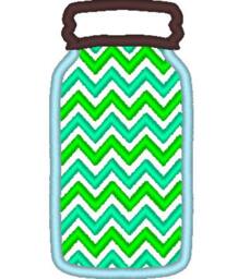 Mason Jar Chevron Monogram Bx Also All Other - .pes .hus .dst .vp3 .vip .xxx .exp . Jef - Embroidery Design - thumbnail 2