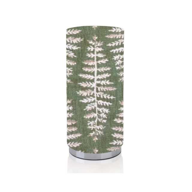 Handmade Fern Pad Lamp With Chrome Base, Botanical Night Light - image 1