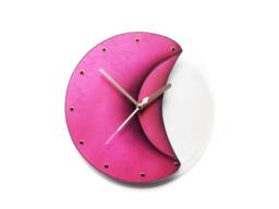Large Pink Clock Unisual Wall Clocks, Funky Clocks