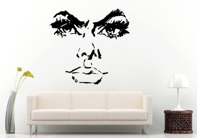 Eye Brows Lashes Eye's Lips Nose Facial Features Woman's Girls Female Face Model Fierce Look Wall Decal Vinyl Sticker Mural Room Decor L1196 - image 1
