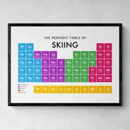 Skiing Periodic Table Print, Poster Wall Art, Gifts - thumbnail 1