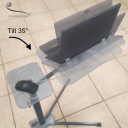 Lounge-Book Crystal Black Laptop Support. Ergonomic, Fully Adjustable 100% Made in Italy - thumbnail 4