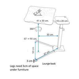 Lounge-Book Crystal Black Laptop Support. Ergonomic, Fully Adjustable 100% Made in Italy - thumbnail 3