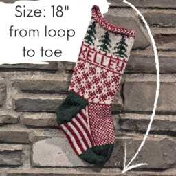 Ram Christmas Stocking Sheep - Hand Knit, Fair Isle, Vintage Inspired Knit With The Wind - thumbnail 2