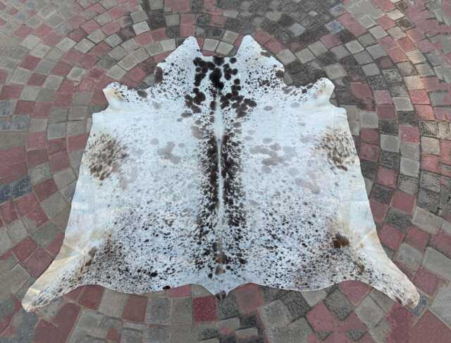Exclusive Grey & White Real Cowhide Rug - Hair On Brazilian For Home Decor Natural Floor Area Western - image 1
