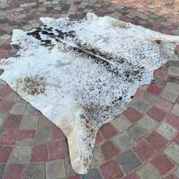 Exclusive Grey & White Real Cowhide Rug - Hair On Brazilian For Home Decor Natural Floor Area Western - thumbnail 2