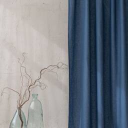 Cornflower Blue Linen Curtain, Natural Medium Weight Curtain in Various Sizes, Handmade Custom Drapes, Rod Pocket Curtain - thumbnail 2
