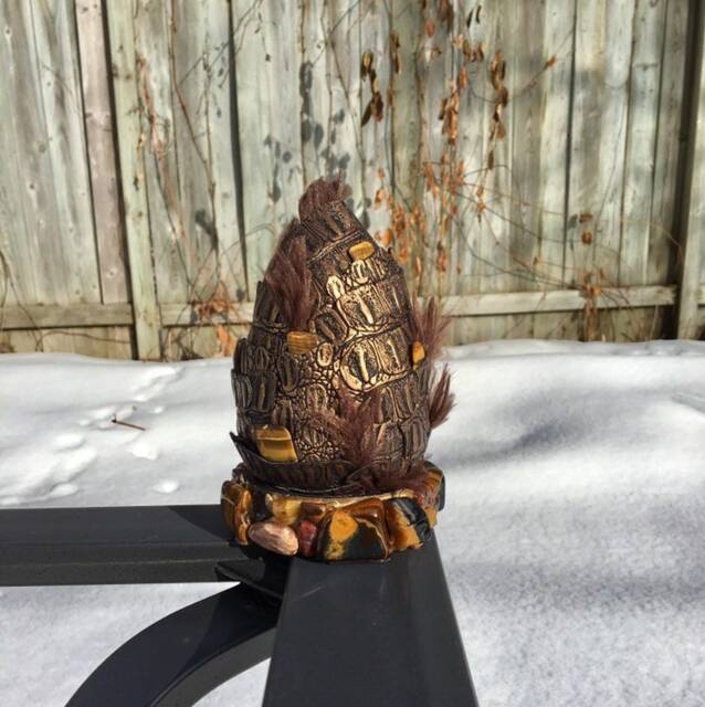 Ooak Dragon Egg Hand Crafted Ornament, Bristleback Egg - image 1
