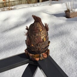 Ooak Dragon Egg Hand Crafted Ornament, Bristleback Egg - thumbnail 3