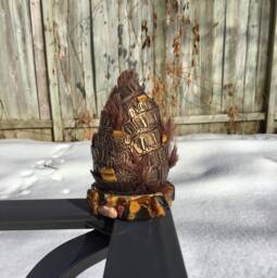 Ooak Dragon Egg Hand Crafted Ornament, Bristleback Egg - thumbnail 1