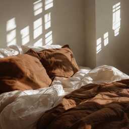 Ginger Linen Bedding Set Rustic Duvet Cover & 2 Pillowcases Soft Medium Weight Bedding, Stonewashed Comfort - thumbnail 4