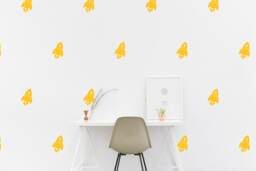 Rocket Wall Decal Kids Room Space Ship Wall Sticker, Nursery, Bedroom Pattern Wallpaper Vinyl Decals Stickers Home Decor - thumbnail 1